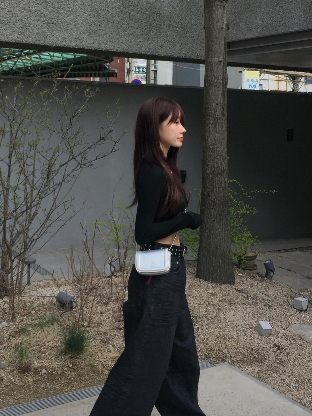 Heeari Women Poppy Chain Mini Bag Ivory, Heeari Women Poppy Chain Mini Bag Silver 착용 스타일