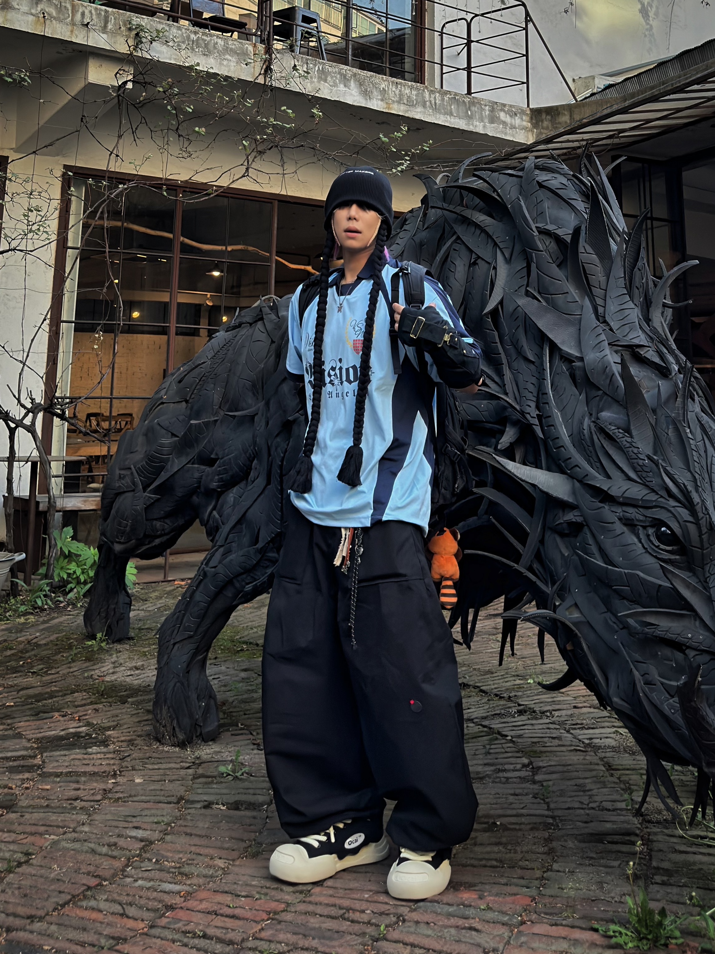 The North Face Big Shot Black 착용 스타일 - 1