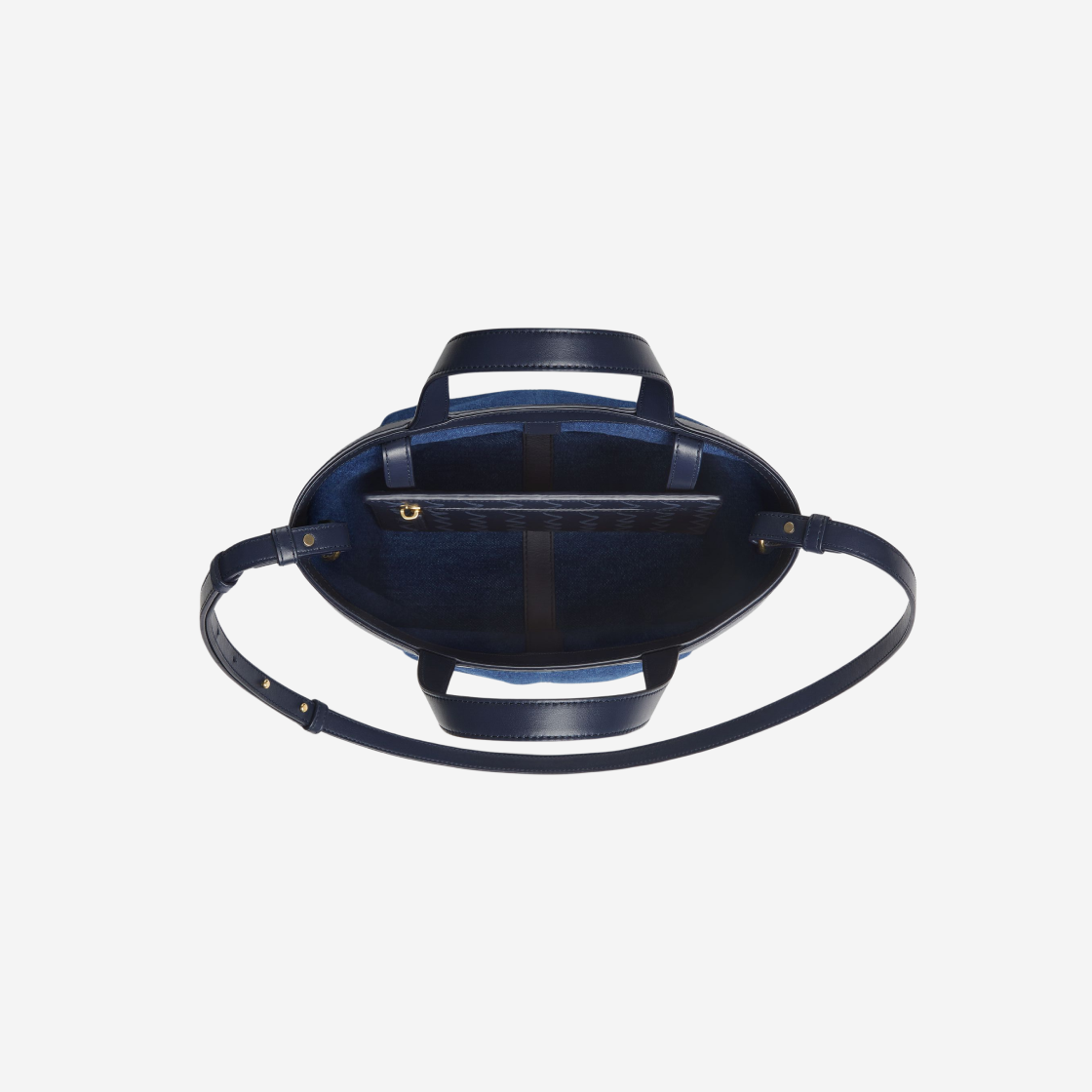 Bottega Veneta Mini Flip Flap Bag with Strap Abyss Indigo 상세 이미지 2