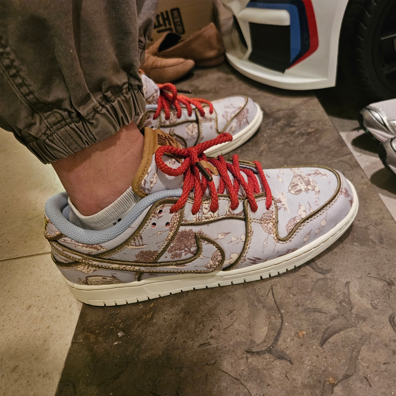 Nike SB Dunk Low Pro Premium Toile 착용 스타일 - 3