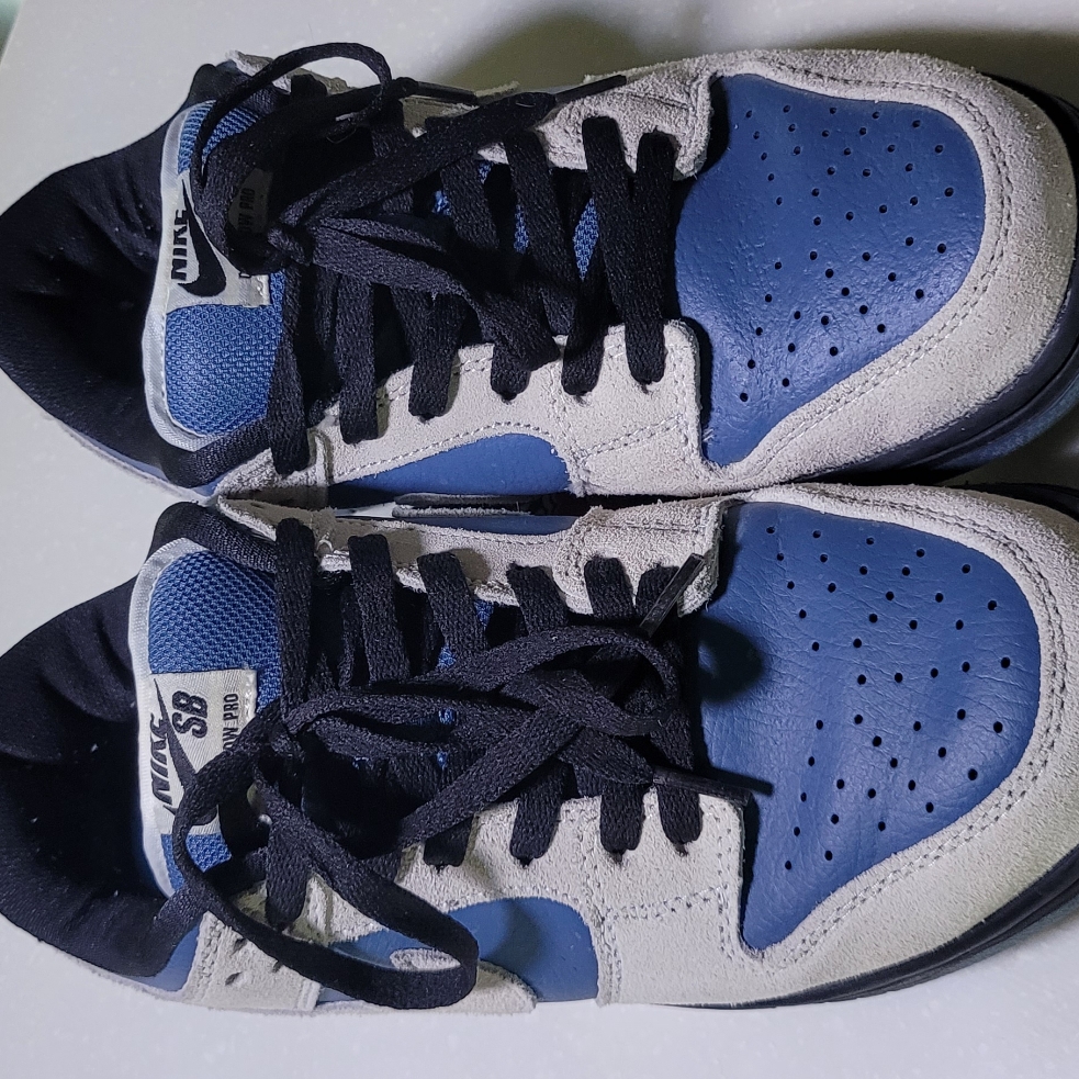 Nike SB Dunk Low Light Cream Thunderstorm 착용 스타일 - 4