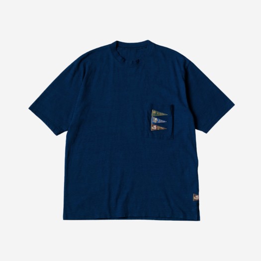 캐피탈 IDG 텐지쿠 패넌트 티셔츠 (4 플래그) 인디고
