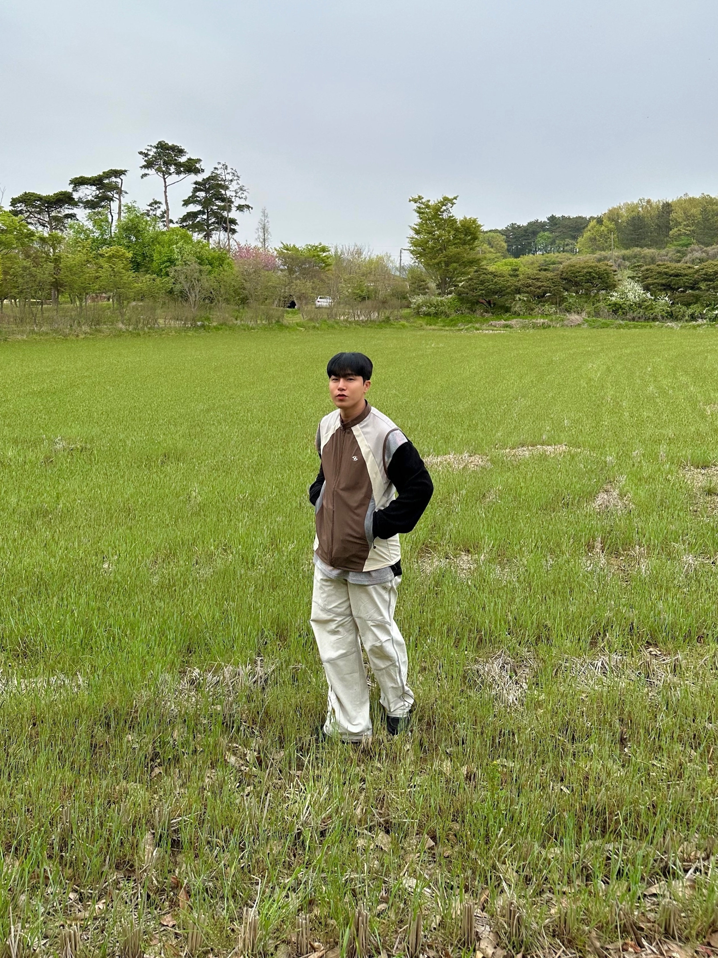 Sansan Gear Webbing Patched Pants Ivory - 24SS, Sansan Gear Conversion Jacket Brown - 23FW 착용 스타일 - 4