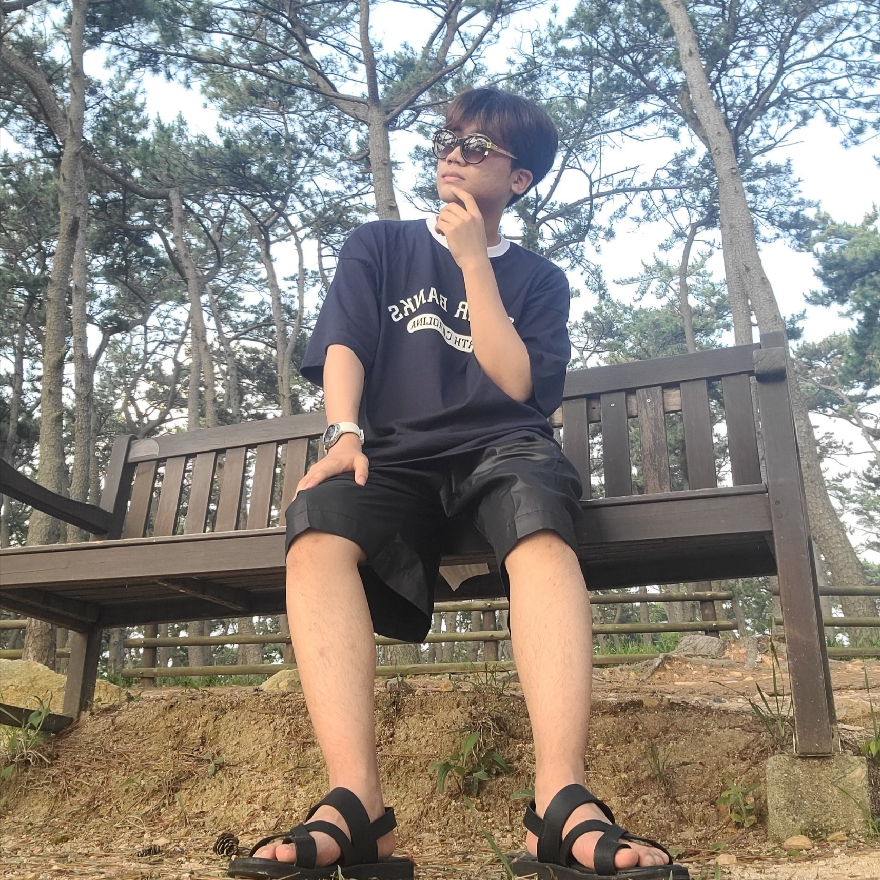 Samsung Galaxy Watch6 40mm Bluetooth Graphite (Korean Ver.), Louis Vuitton La Grande Bellezza Sunglasses Black 착용 스타일 - 4