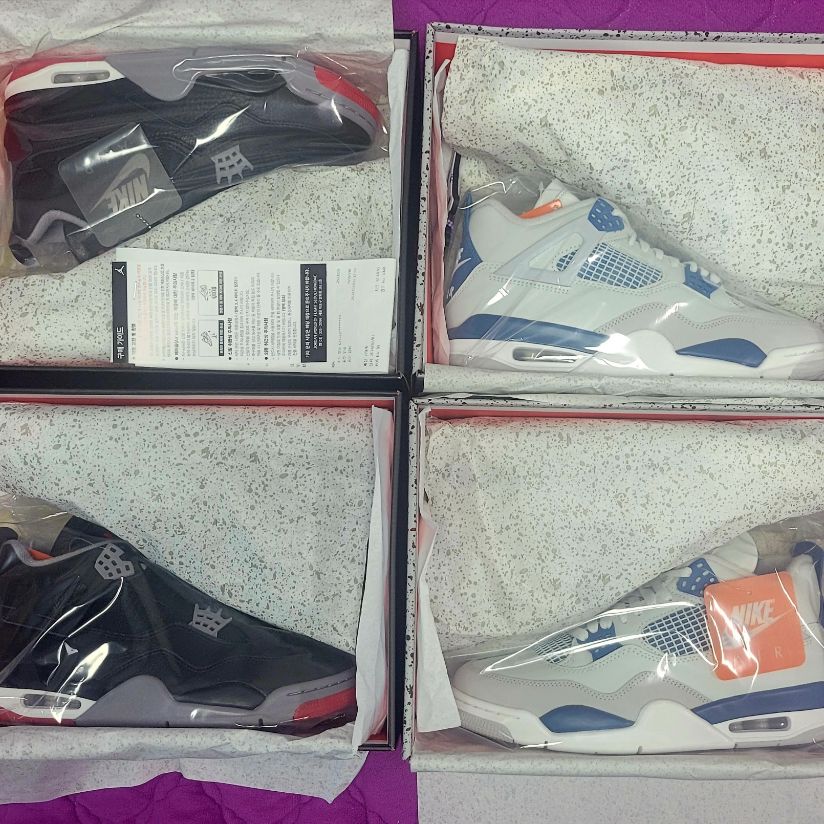 Jordan 4 Retro Industrial Blue, Jordan 4 Retro Bred Reimagined 착용 스타일