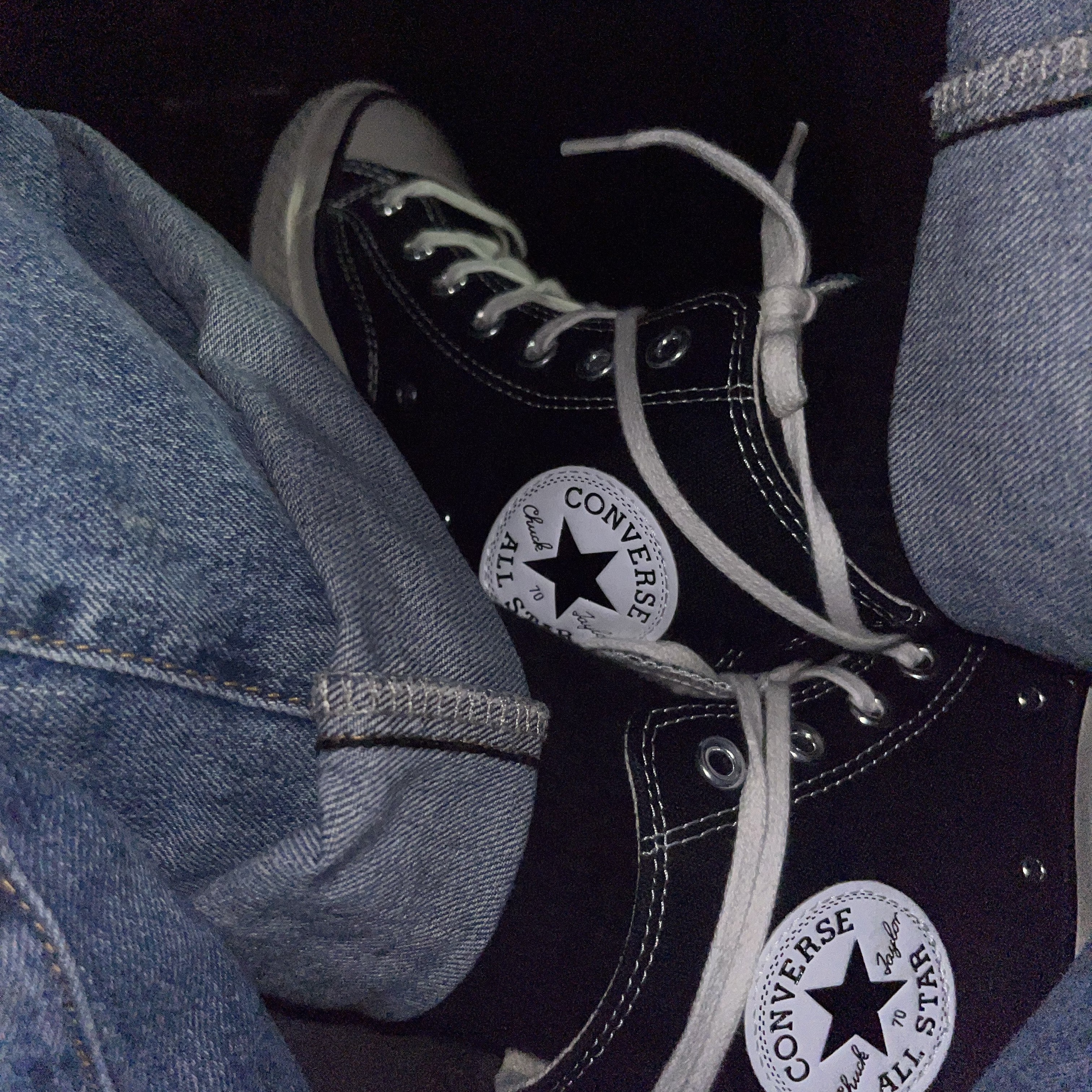 Converse Chuck 70 Hi Black 착용 스타일