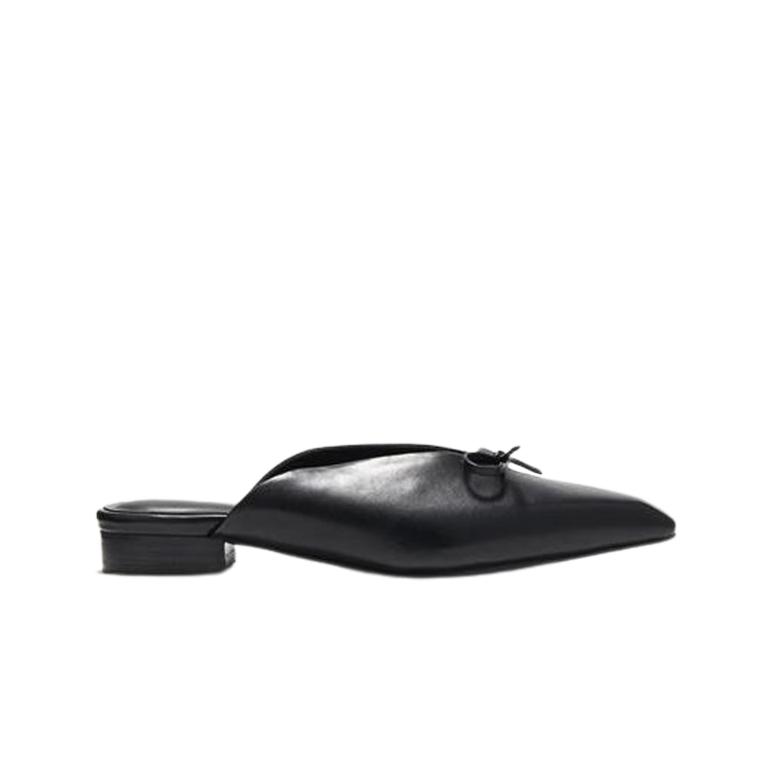 (W) 다이닛 리본 스틸레토 뮬 블랙((W) Deinet Ribbon Stilletto Mule in Black)
