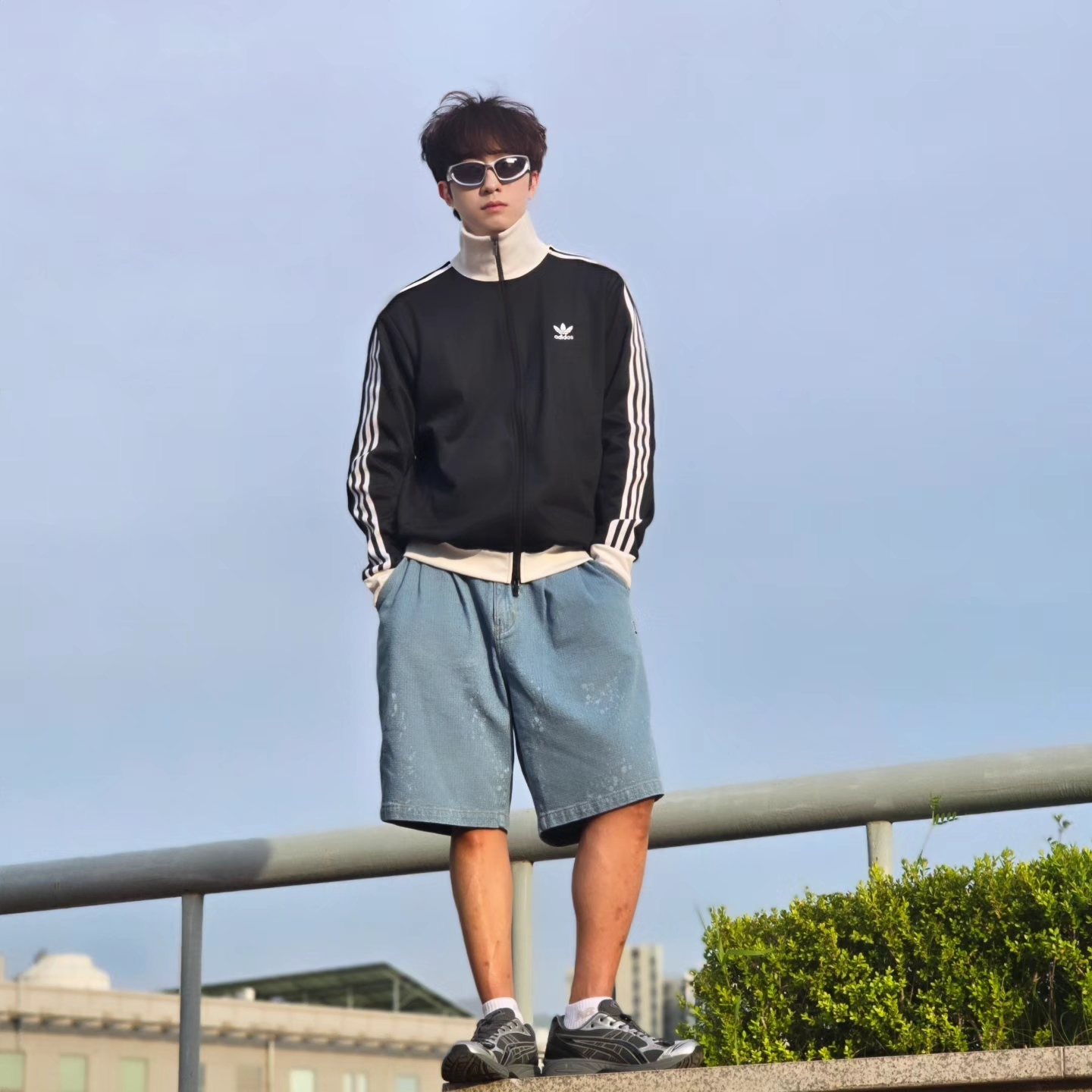 Adidas Adicolor Classics Beckenbauer Track Jacket Black - KR Sizing, Adidas Adicolor Classics Beckenbauer Track Jacket Black - US Sizing 착용 스타일 - 4