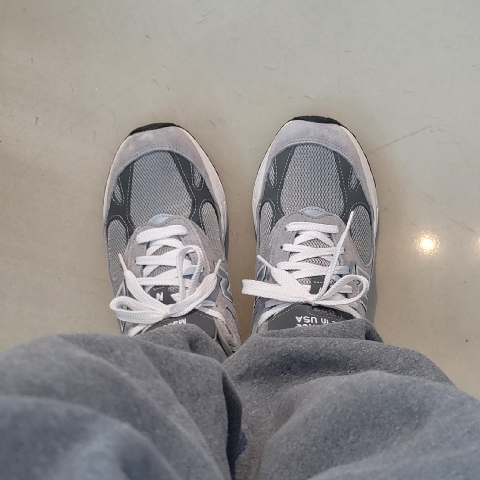 New Balance 993 Made in USA Grey - D Standard 착용 스타일 - 1