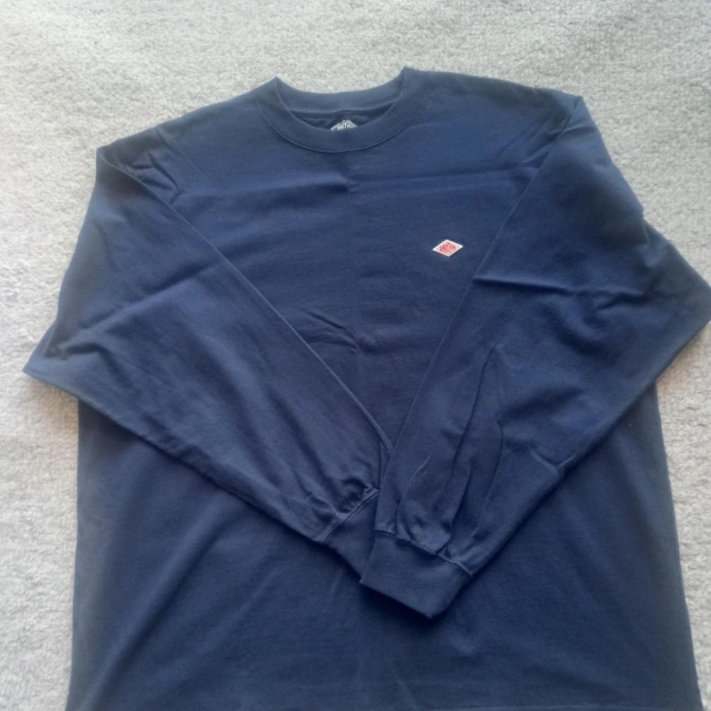 Danton Plain Long Sleeve T-Shirt White, Danton Plain Long Sleeve T-Shirt Coal Grey 착용 스타일 - 3