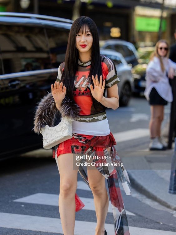Ottolinger Women Mesh T-Shirt Soccer Print 착용 스타일 - 5