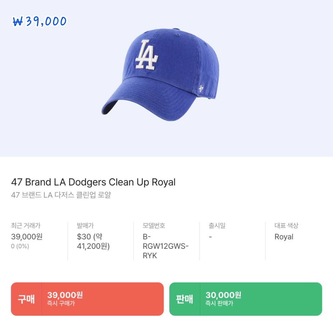 47 Brand LA Dodgers Clean Up Royal, Palace Corduroy P 6-Panel Navy - 23FW 착용 스타일 - 8