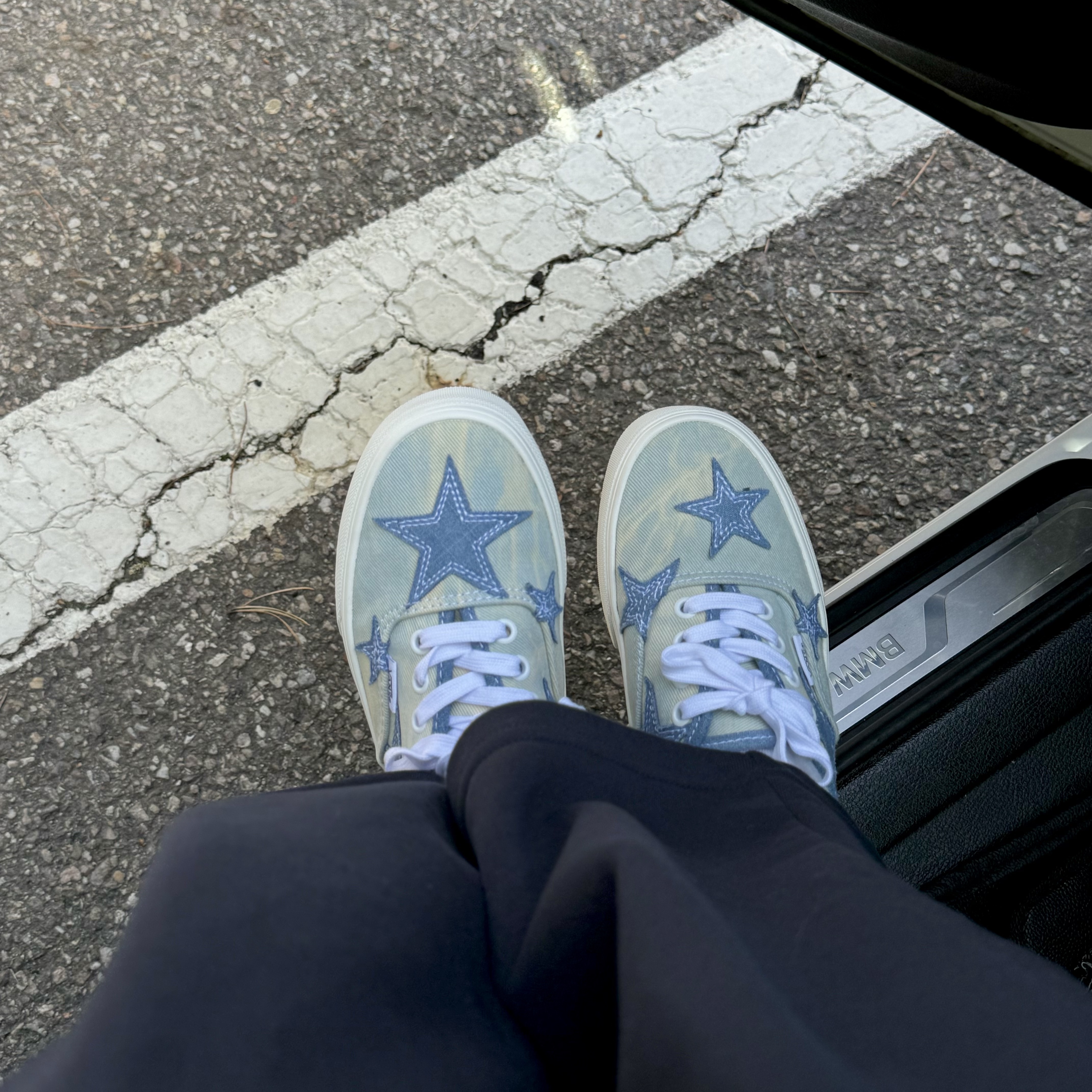 Vans Authentic Starry Night Blue 착용 스타일