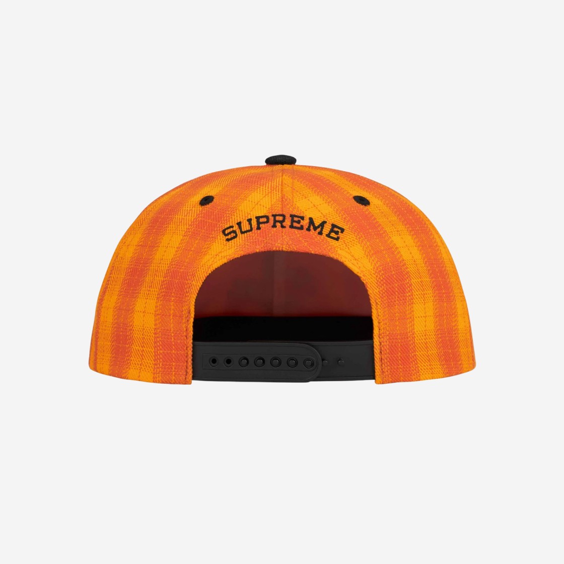 Supreme Script Logo 6-Panel Orange Plaid - 24SS 상세 이미지 2