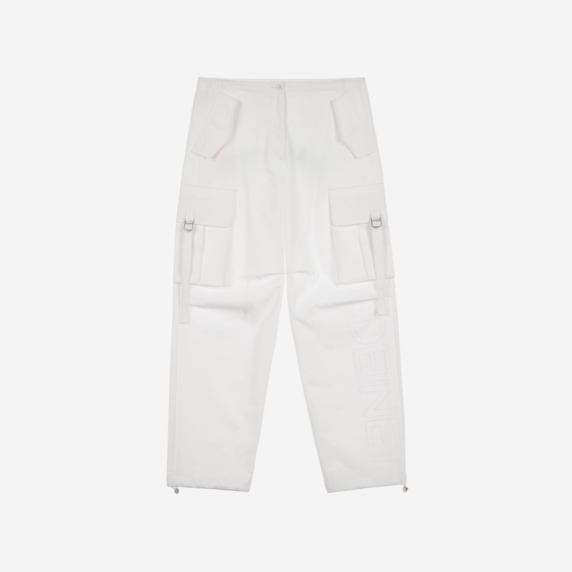 (W) Deinet Wide Pocket Cargo Trouser Pants in White 상세 이미지 1