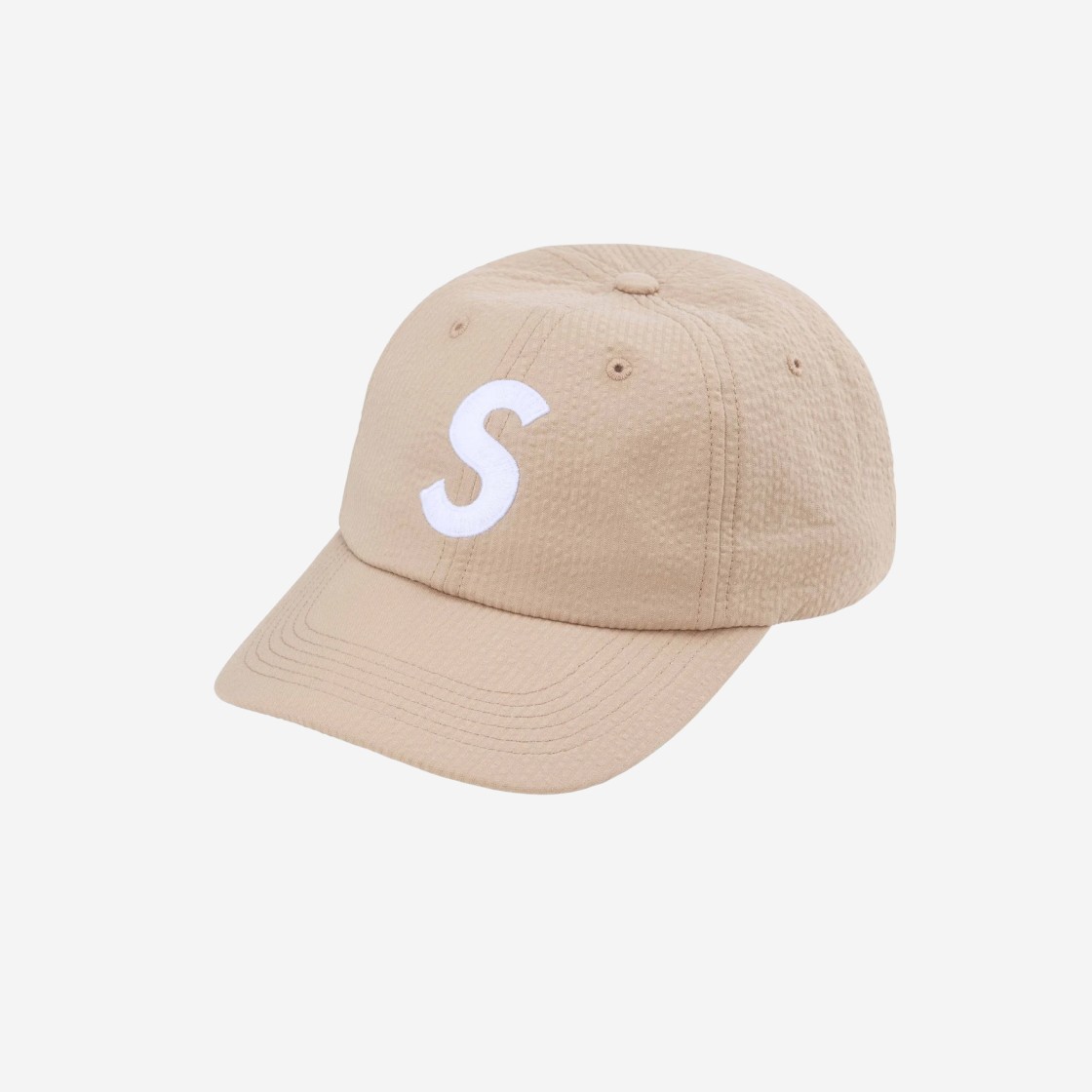 Supreme Seersucker S Logo 6-Panel Tan - 24SS 상세 이미지 1