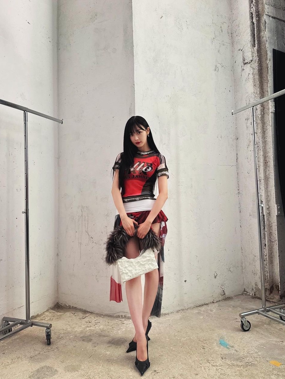 Ottolinger Women Mesh T-Shirt Soccer Print 착용 스타일 - 2