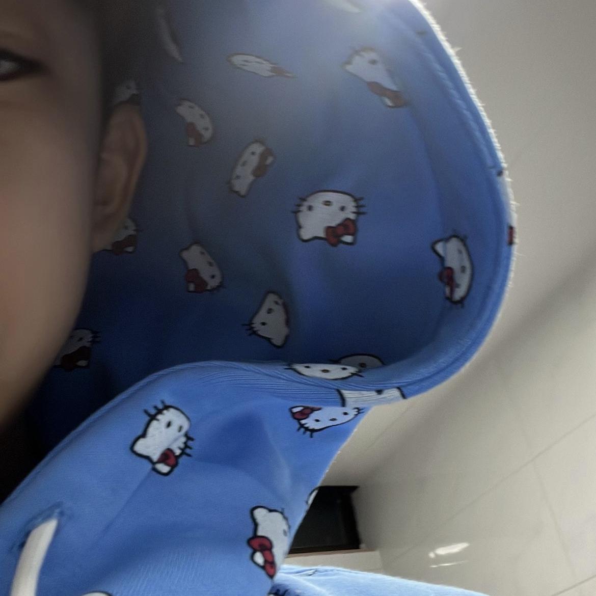 Nike x Hello Kitty NRG Fleece Hoodie Blue - Asia 착용 스타일