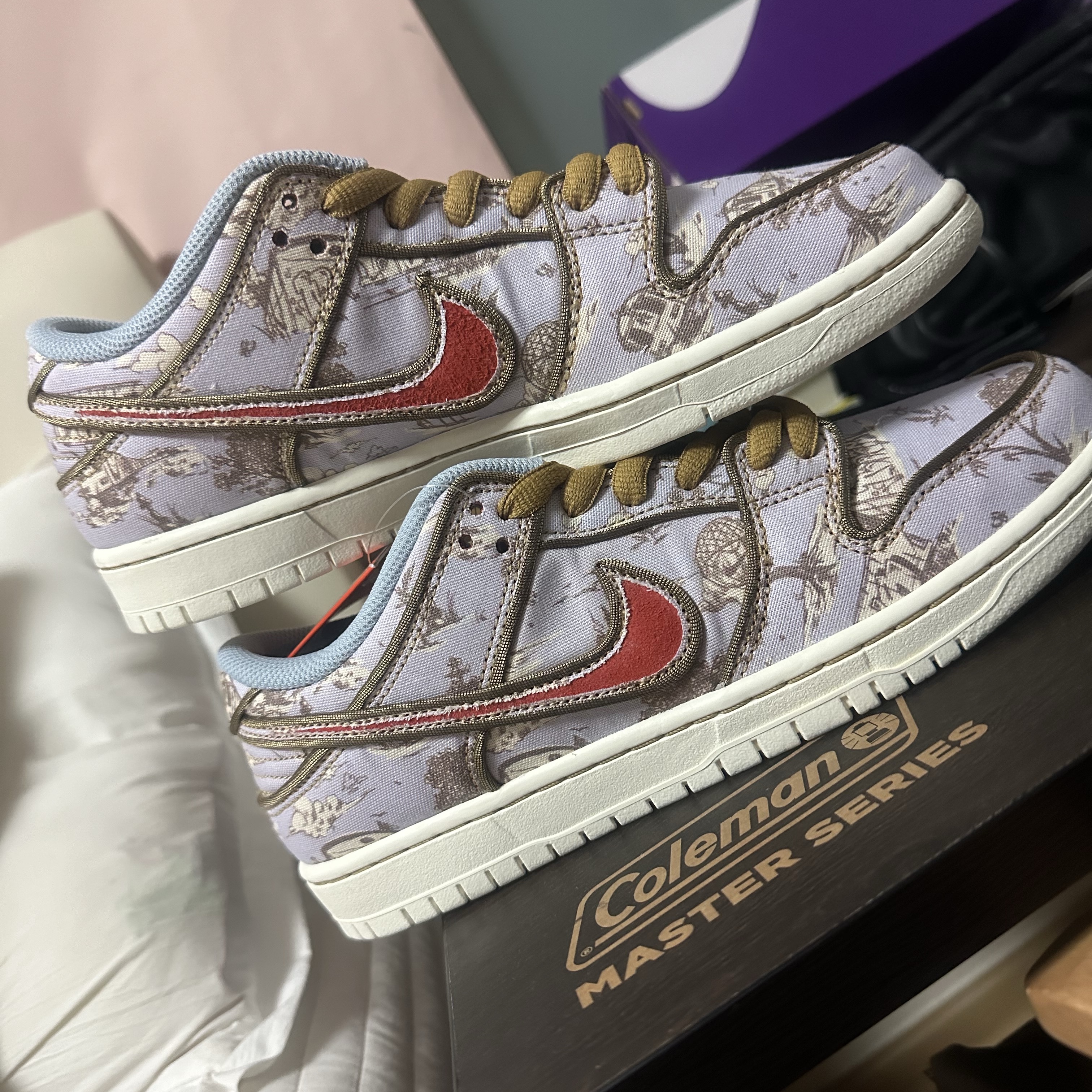 Nike SB Dunk Low Pro Premium Toile 착용 스타일 - 1