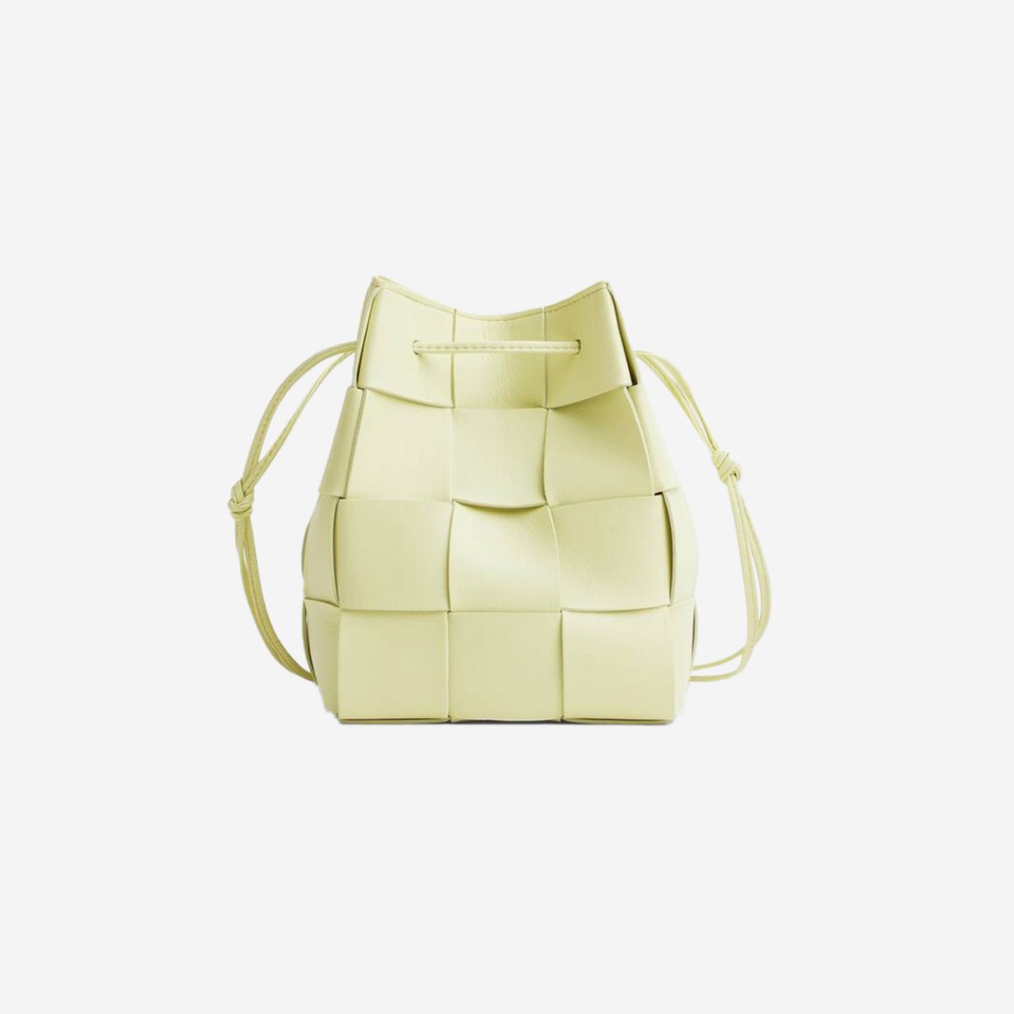 Bottega Veneta Small Leather Cassette Bucket Bag Lemon Washed 상세 이미지 1