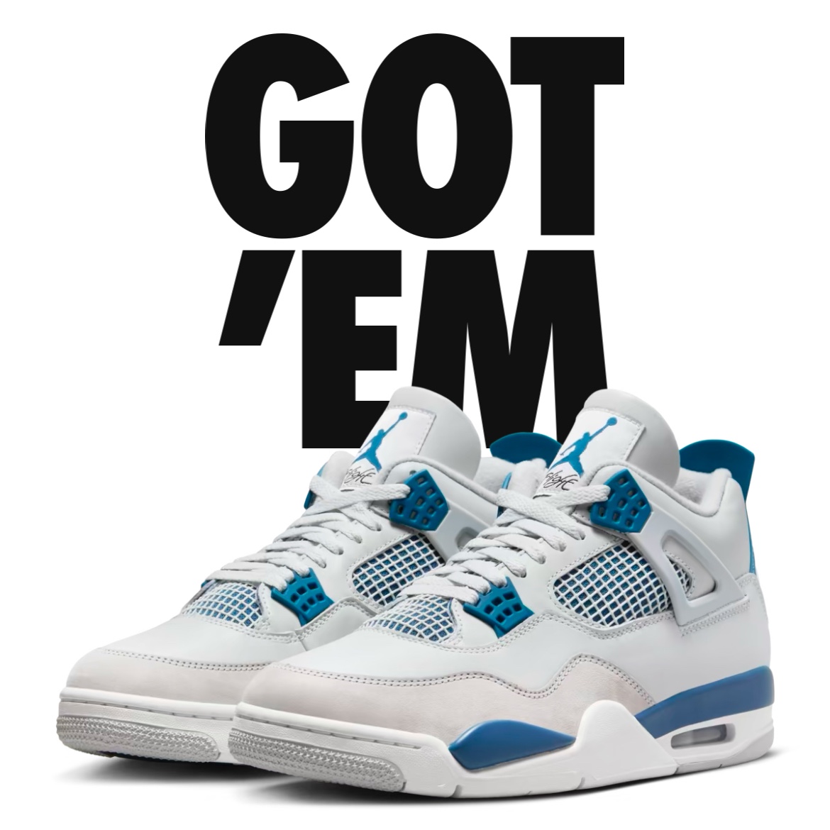 Jordan 4 Retro Industrial Blue 착용 스타일 - 1