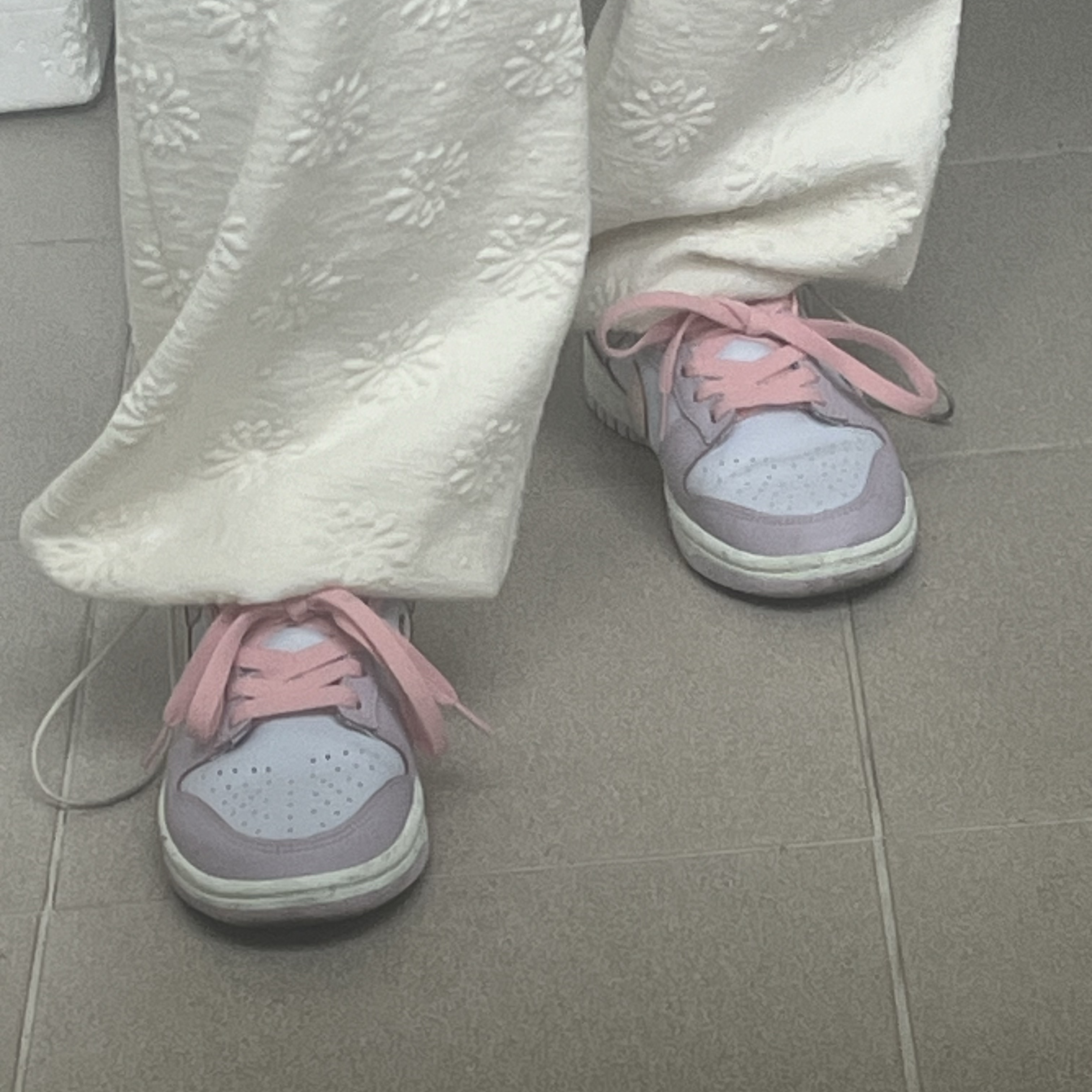(W) Nike Dunk Low Atmosphere Pink 착용 스타일