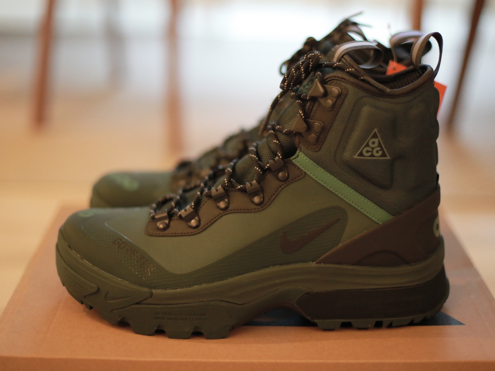 Nike ACG Air Zoom Gaiadome Gore-Tex Vintage Green 착용 스타일 - 1