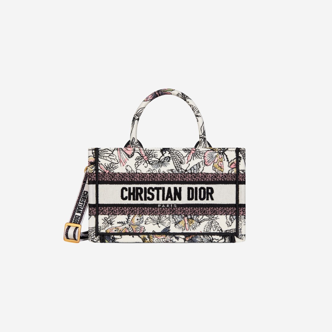 Dior Mini Book Tote Libellule Camouflage Embroidery Multicolor 상세 이미지 1