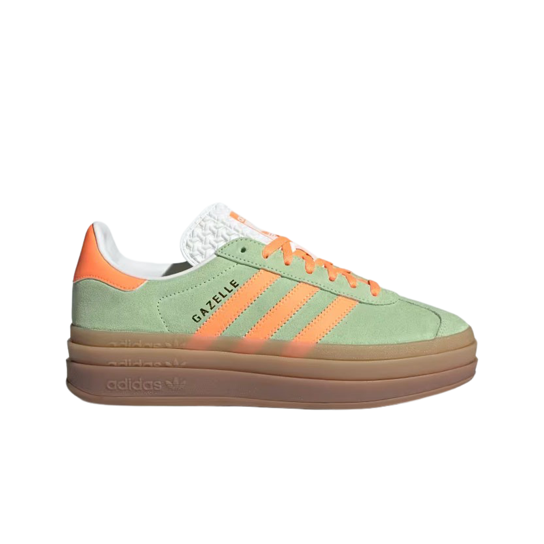 (W) 아디다스 가젤 볼드 세미 그린 스파크 스크리밍 오렌지((W) Adidas Gazelle Bold Semi Green Spark Screaming Orange)