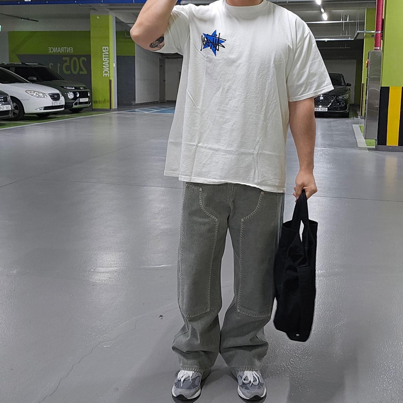Stussy Star Pigment Dyed T-Shirt Natural, New Balance 993 Made in USA Grey - D Standard 착용 스타일 - 3
