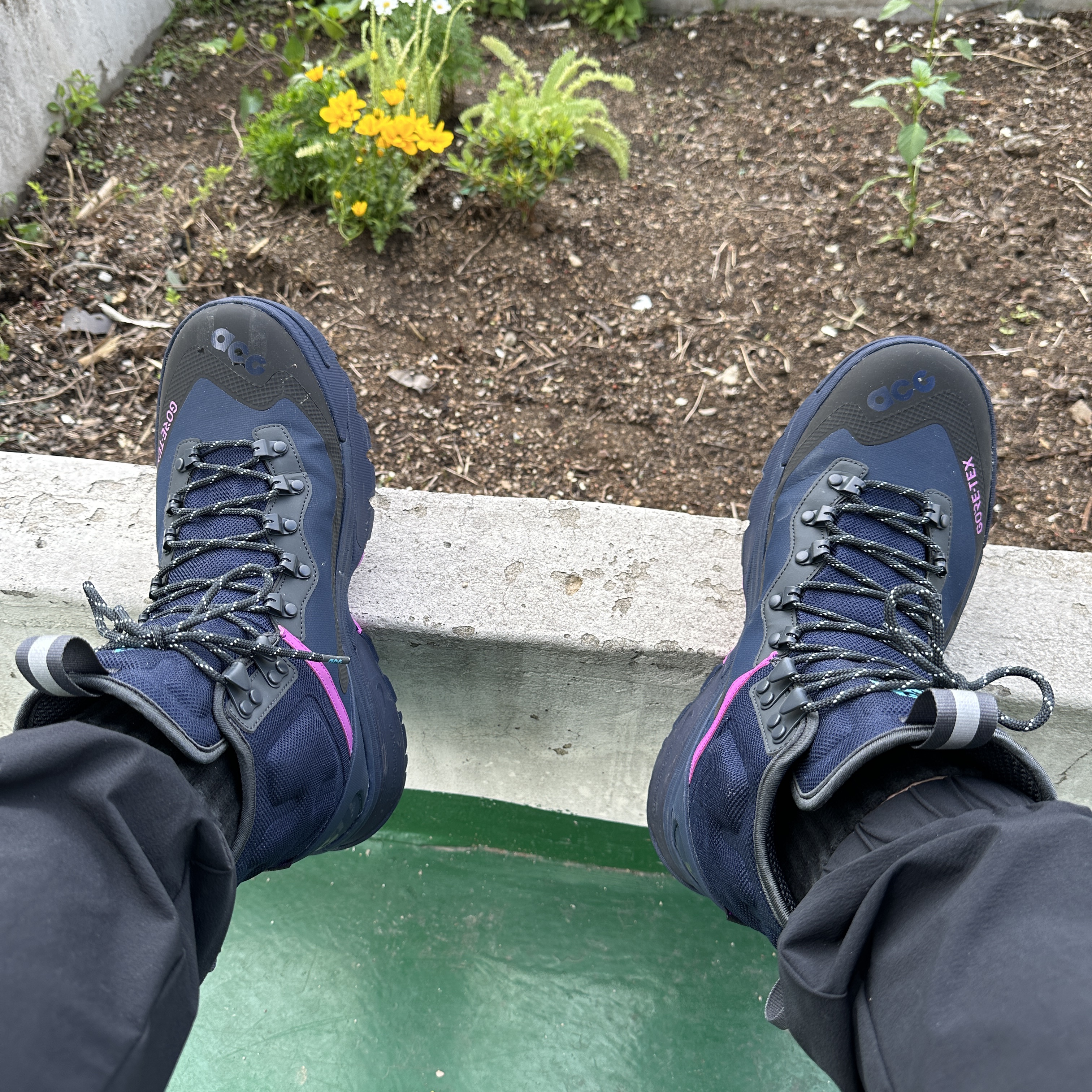 Nike ACG Air Zoom Gaiadome Gore-Tex Obsidian Teal Nebula 착용 스타일