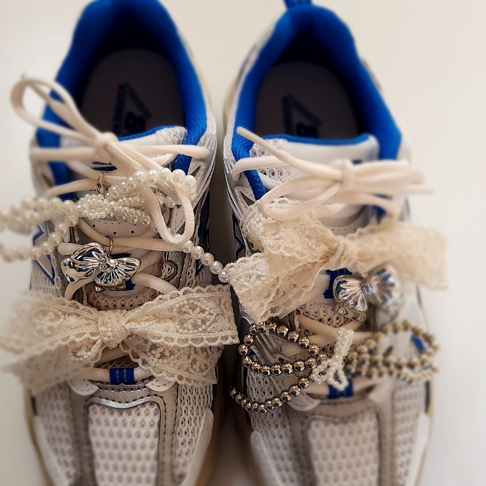 New Balance 530 White Blue Oasis 착용 스타일