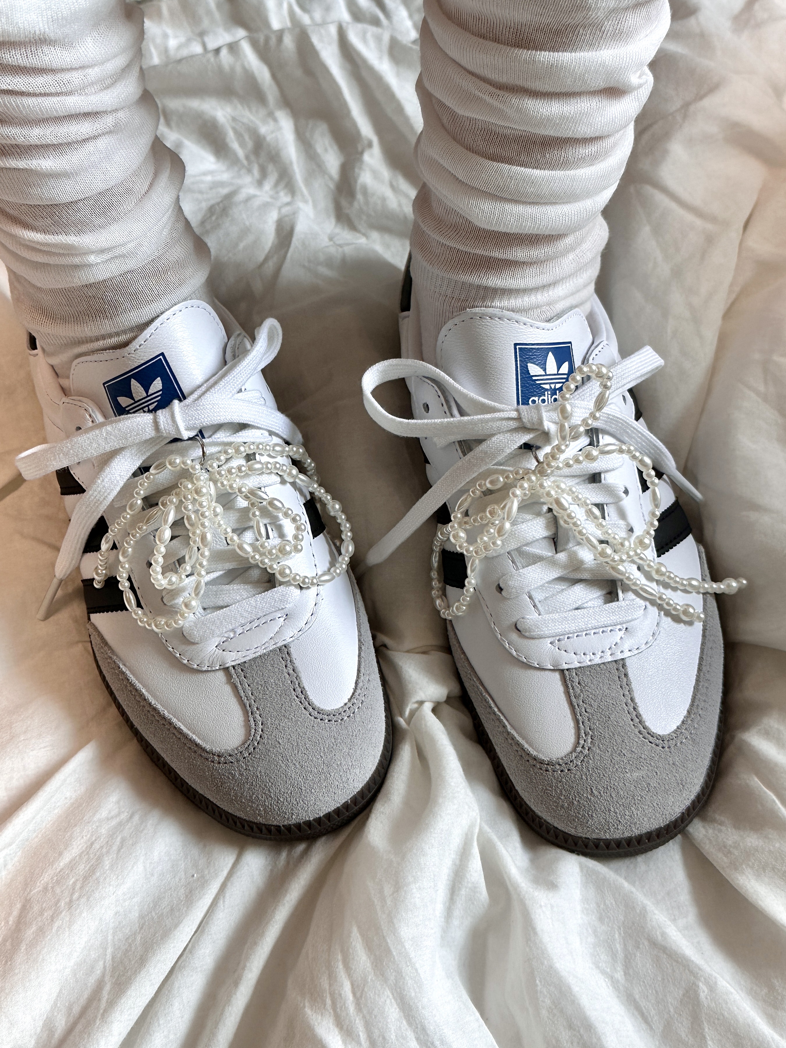 Adidas Samba OG Cloud White 착용 스타일 - 3