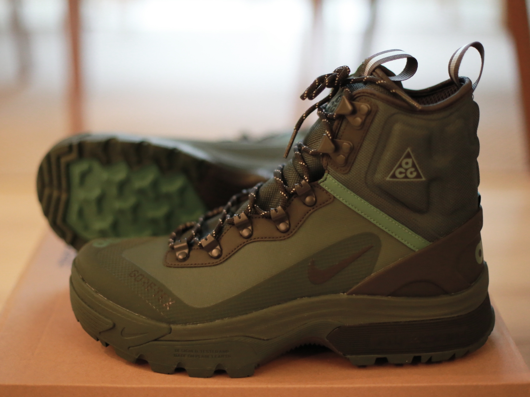 Nike ACG Air Zoom Gaiadome Gore-Tex Vintage Green 착용 스타일 - 4