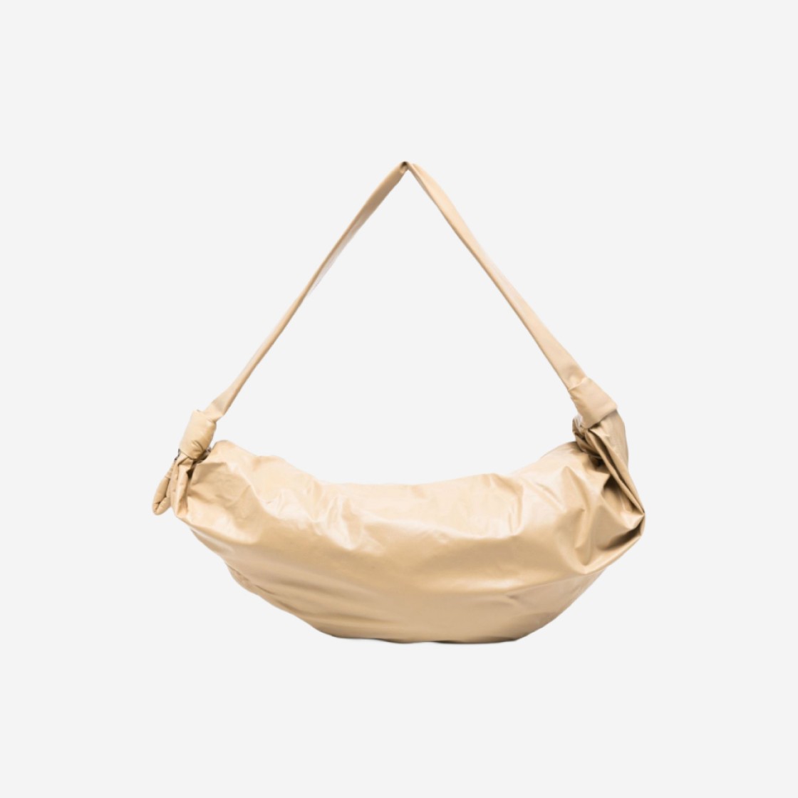 Lemaire Large Soft Croissant Bag Paper Leather Seashell Beige 상세 이미지 1