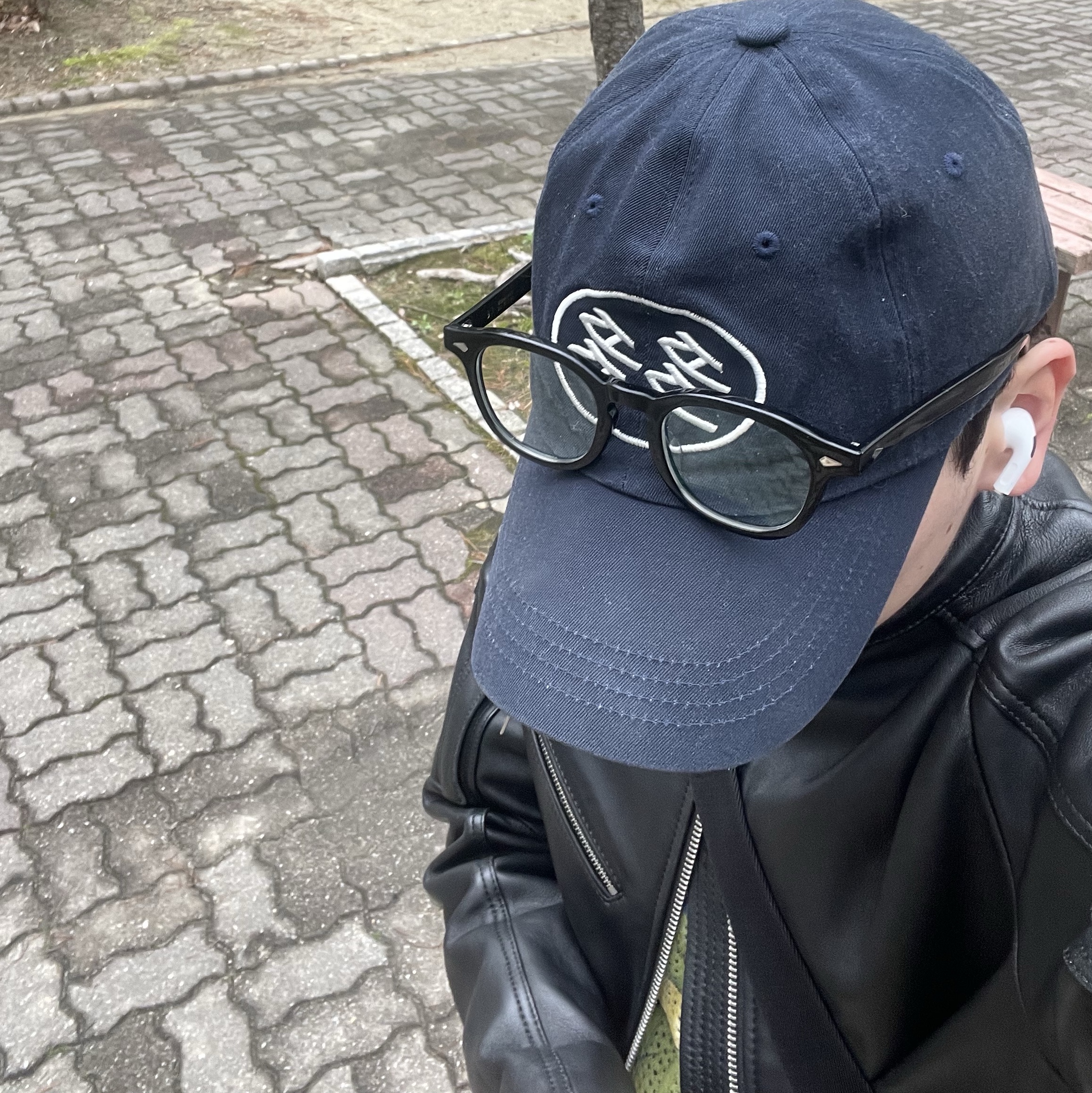 Dada Student Cap Navy 착용 스타일