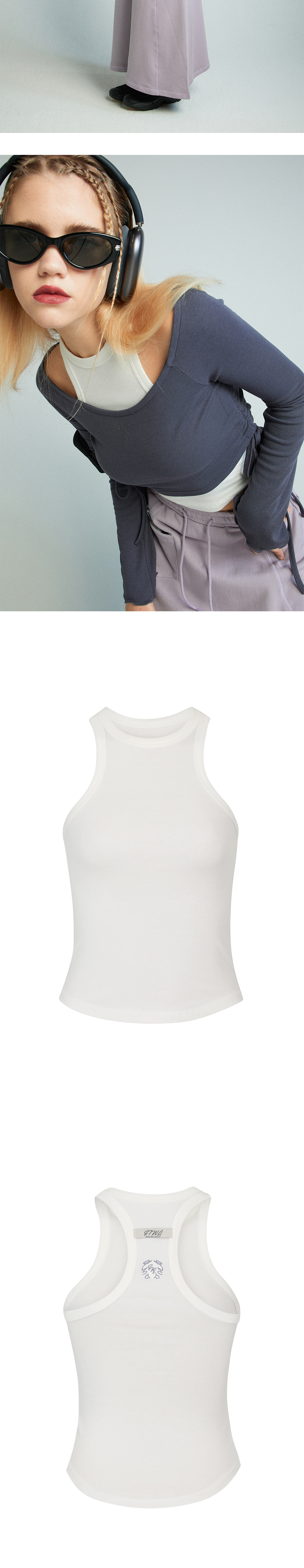 Siweol107 Sensual Halter Sleeveless Ivory 상세 이미지 4