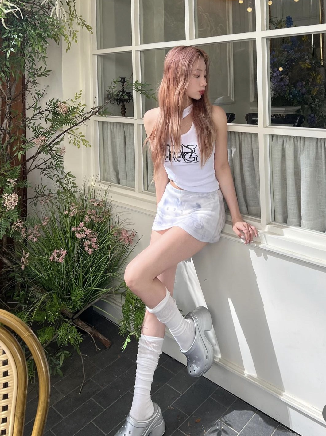 Ottolinger Women Rib Tank Top White 착용 스타일 - 5