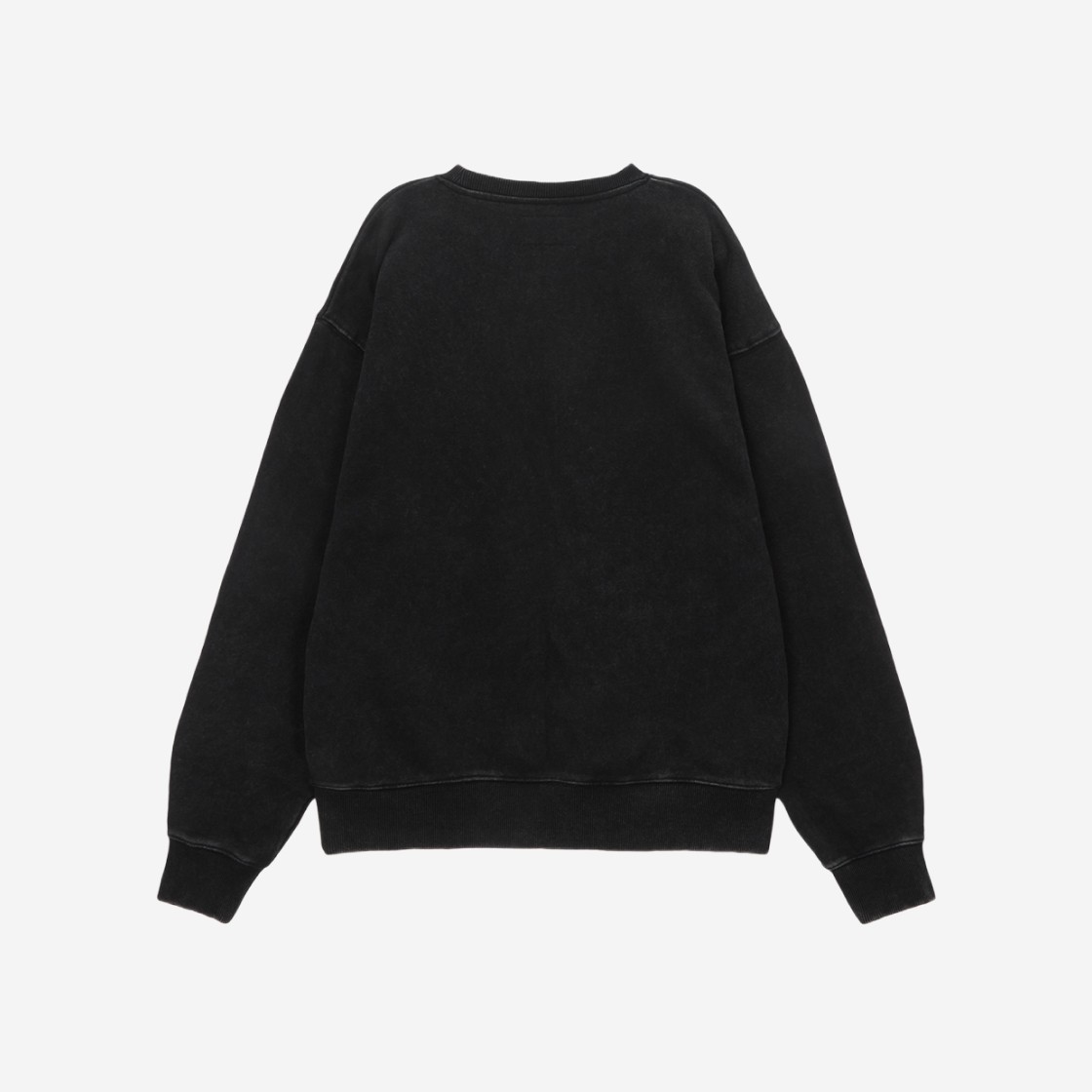 (W) Matin Kim Pigment Dying Logo Sweatshirt Black 상세 이미지 2