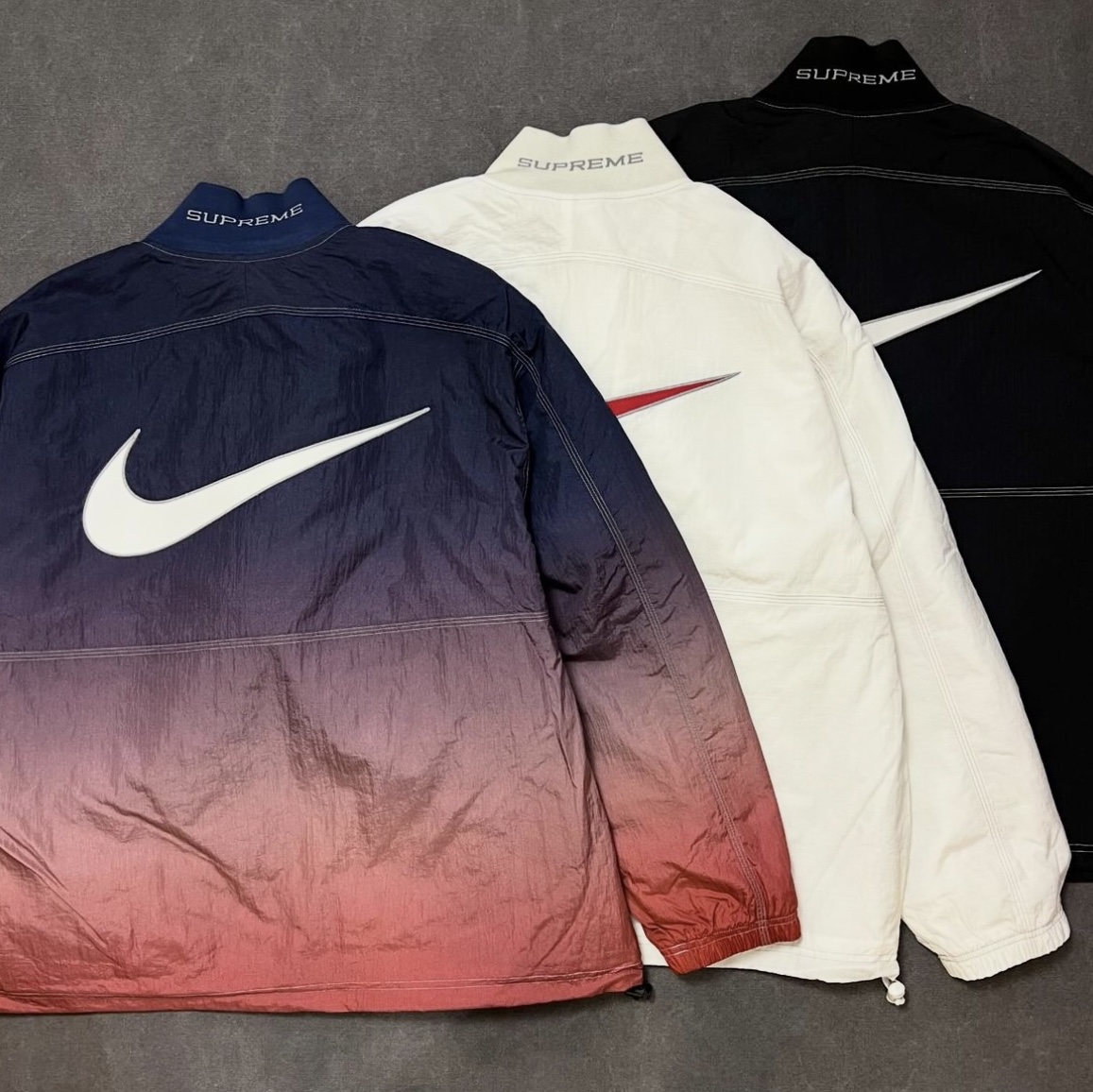 Supreme x Nike Ripstop Pullover Multicolor - 24SS, Supreme x Nike Ripstop Pullover White - 24SS 착용 스타일