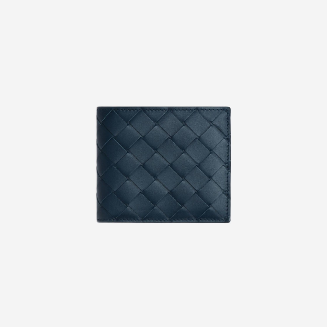 Bottega Veneta Intrecciato Bi-Fold Wallet with Coin Purse Deep Blue 상세 이미지 1