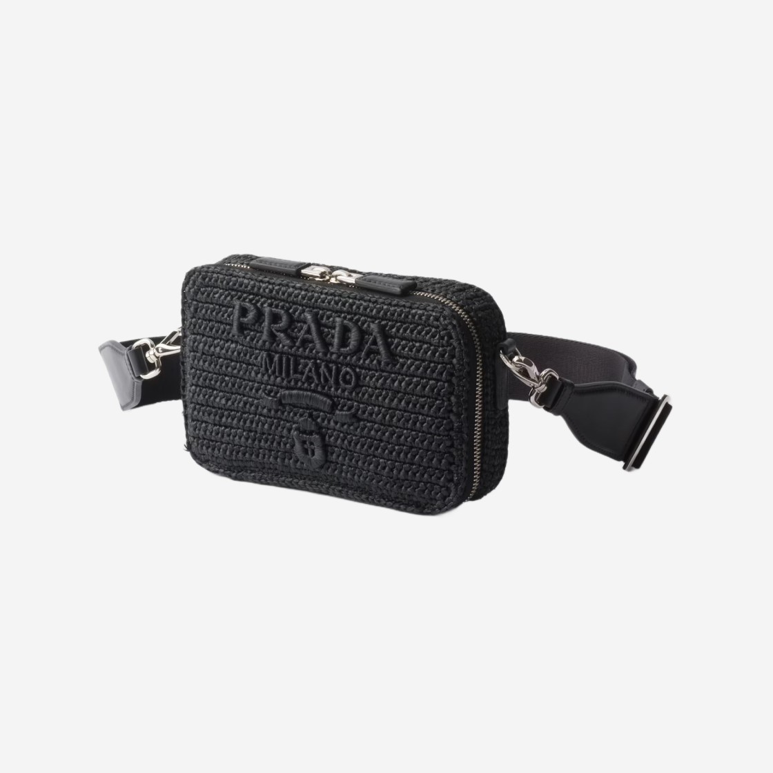 Prada Brique Woven Bag Black 상세 이미지 2