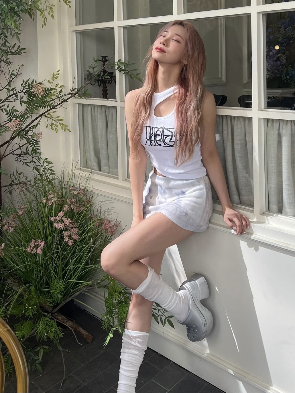 Ottolinger Women Rib Tank Top White 착용 스타일 - 6