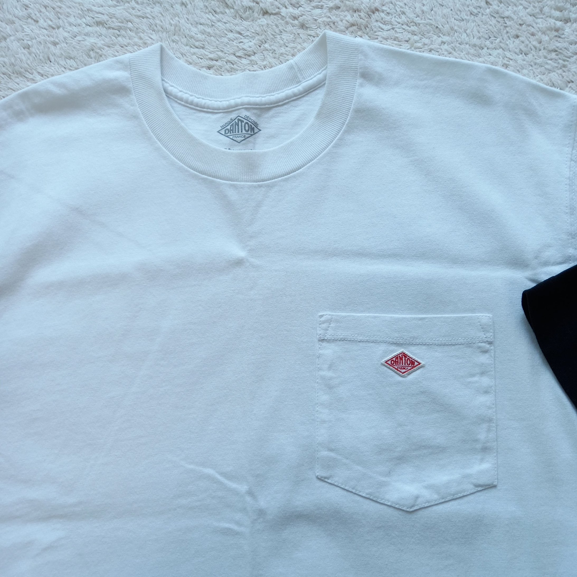 Danton Plain Short Sleeve Pocket T-Shirt White, Danton Plain Short Sleeve Pocket T-Shirt Navy 착용 스타일 - 2
