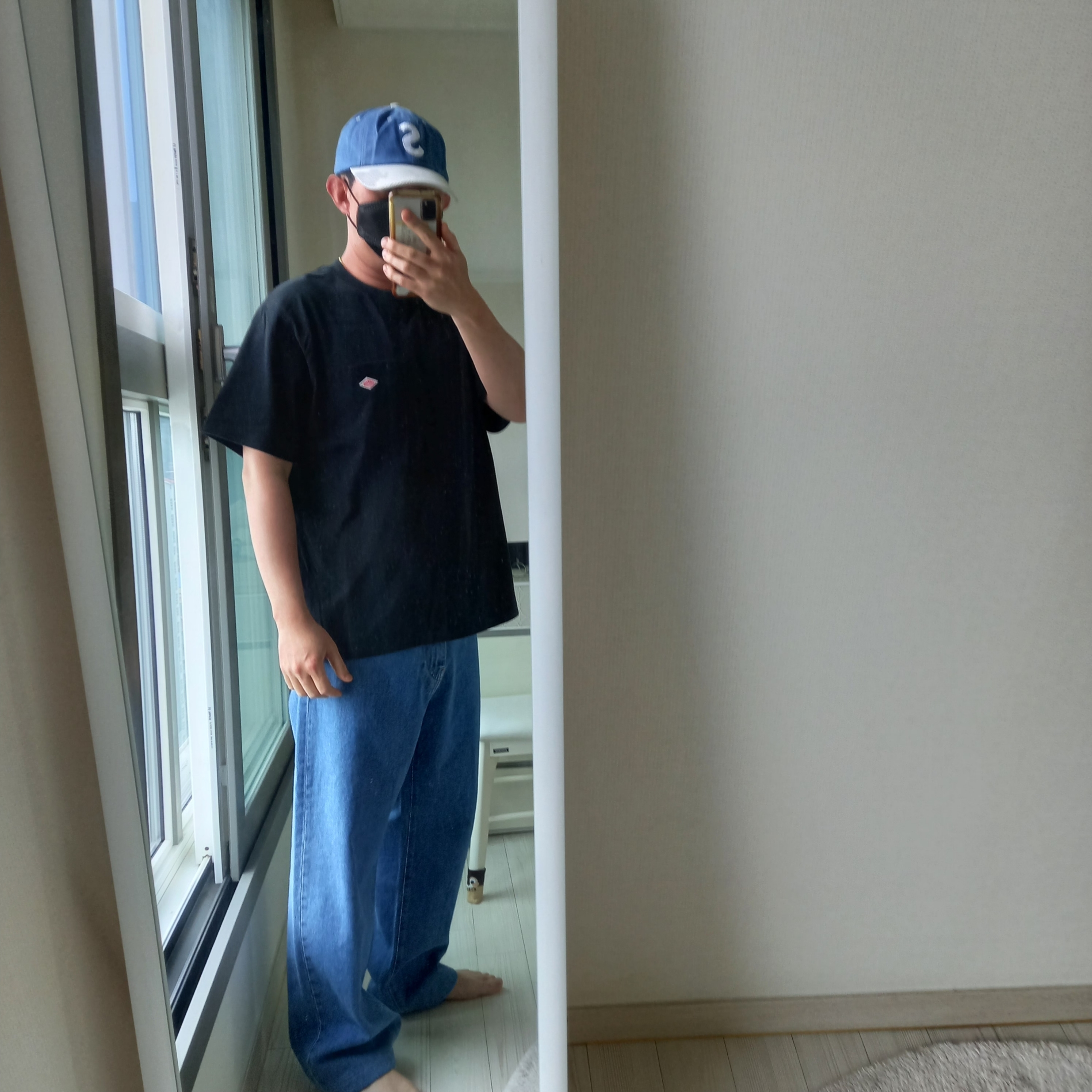 Danton Plain Short Sleeve Pocket T-Shirt White, Danton Plain Short Sleeve Pocket T-Shirt Navy 착용 스타일 - 6