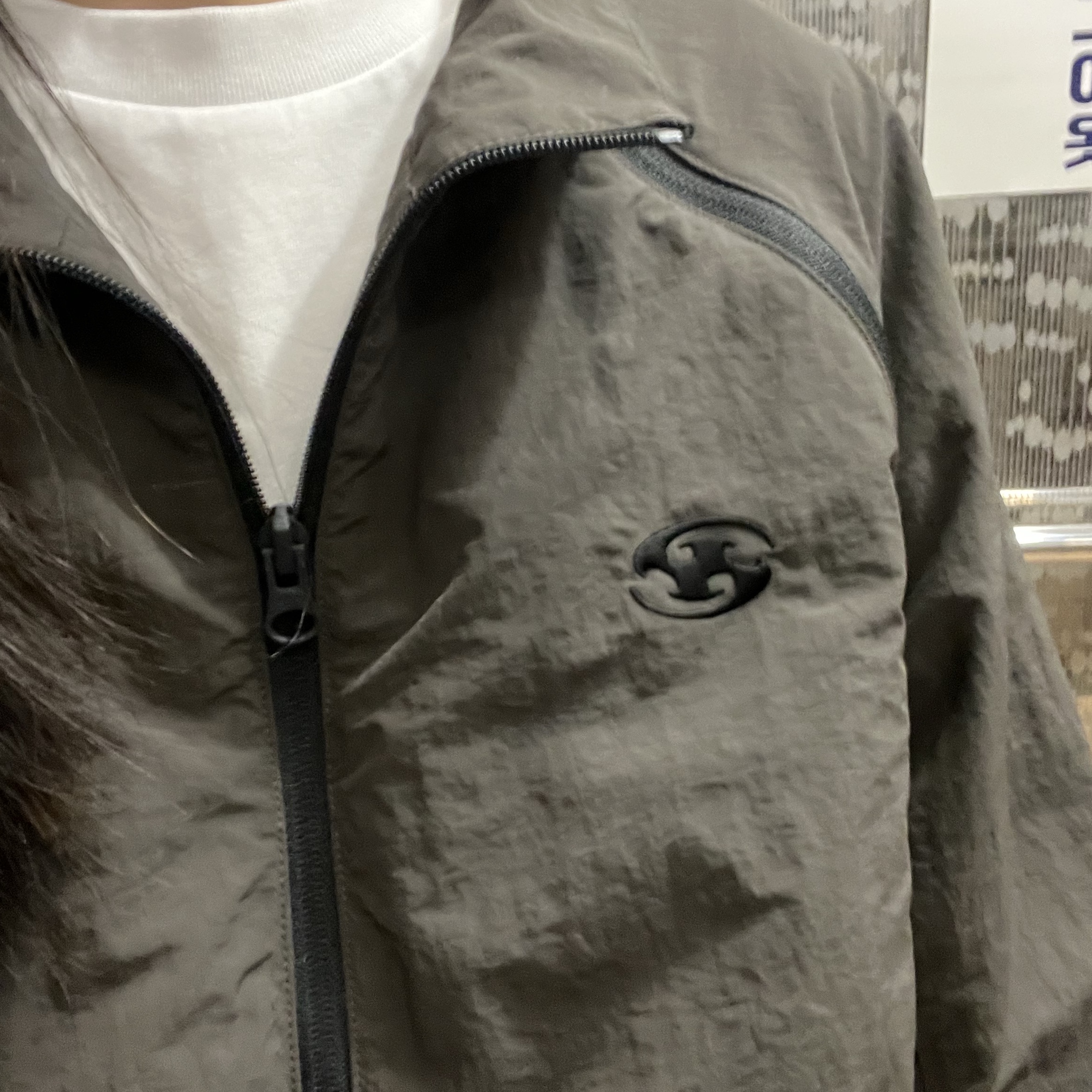 Sansan Gear Slash Zipper Jacket Brown - 24SS 착용 스타일