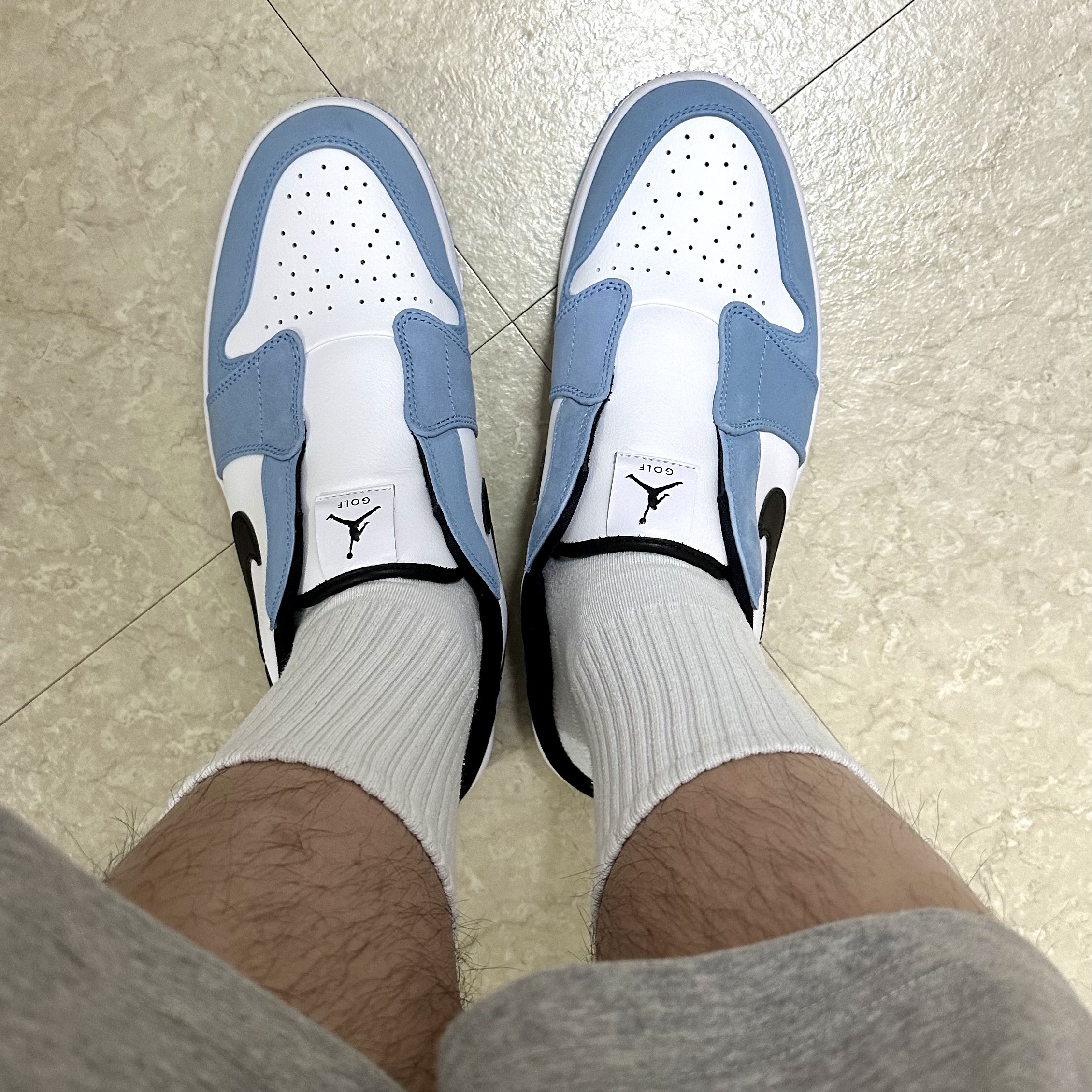 Jordan Golf Mule University Blue 착용 스타일 - 1