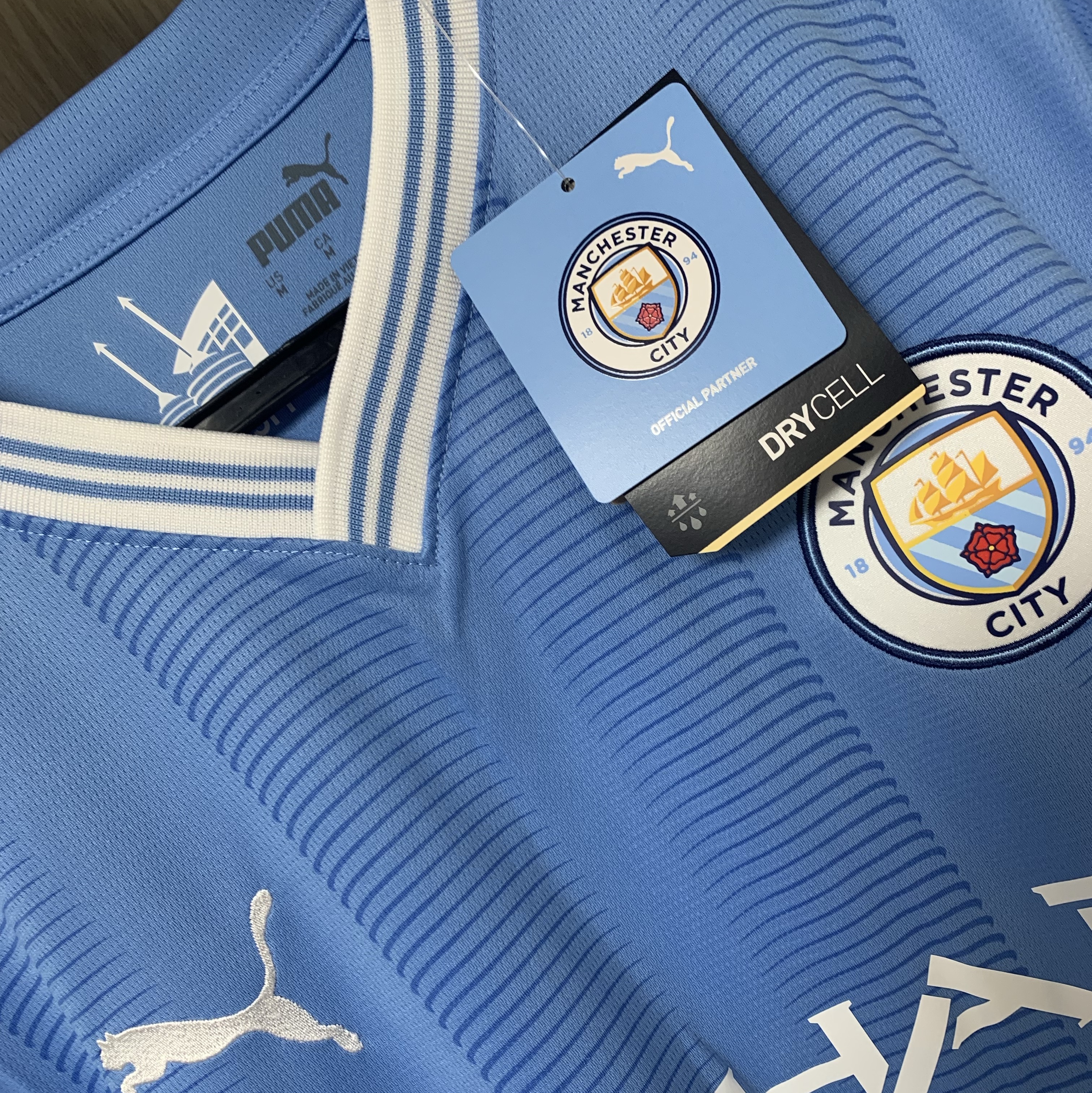 Puma Manchester City 2023/24 Home Jersey Team Light Blue (Non Marking Ver.) 착용 스타일 - 3