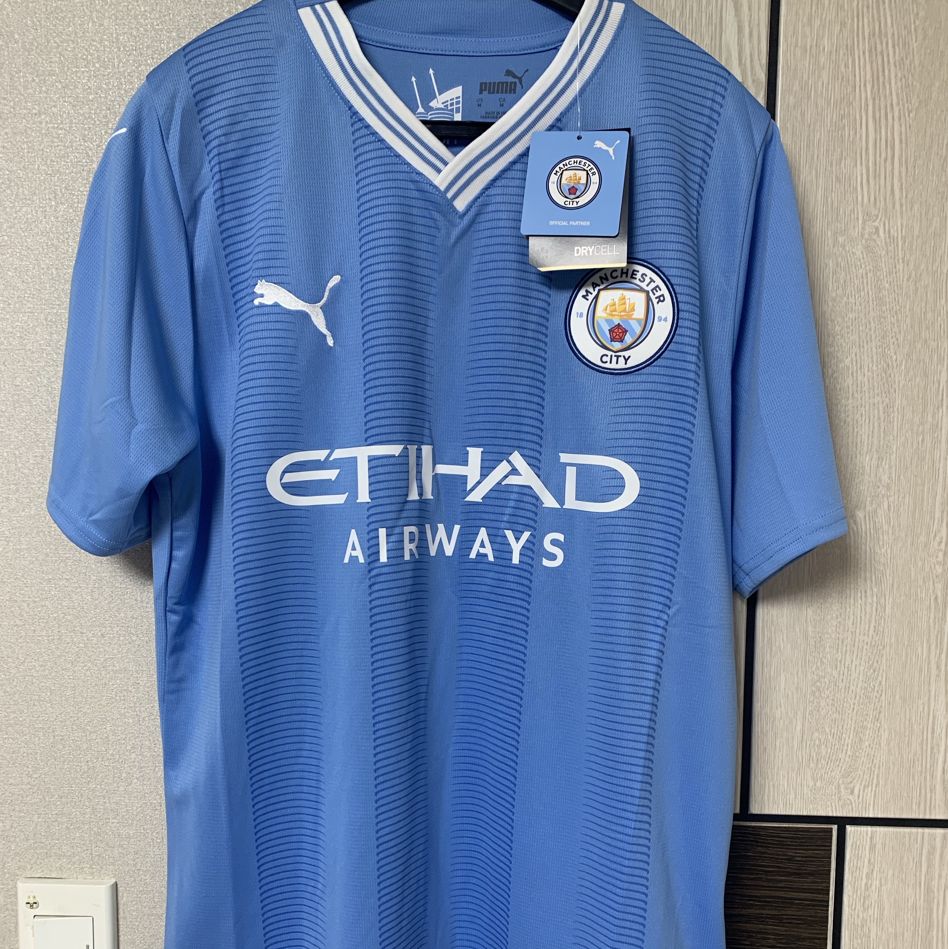Puma Manchester City 2023/24 Home Jersey Team Light Blue (Non Marking Ver.) 착용 스타일 - 2