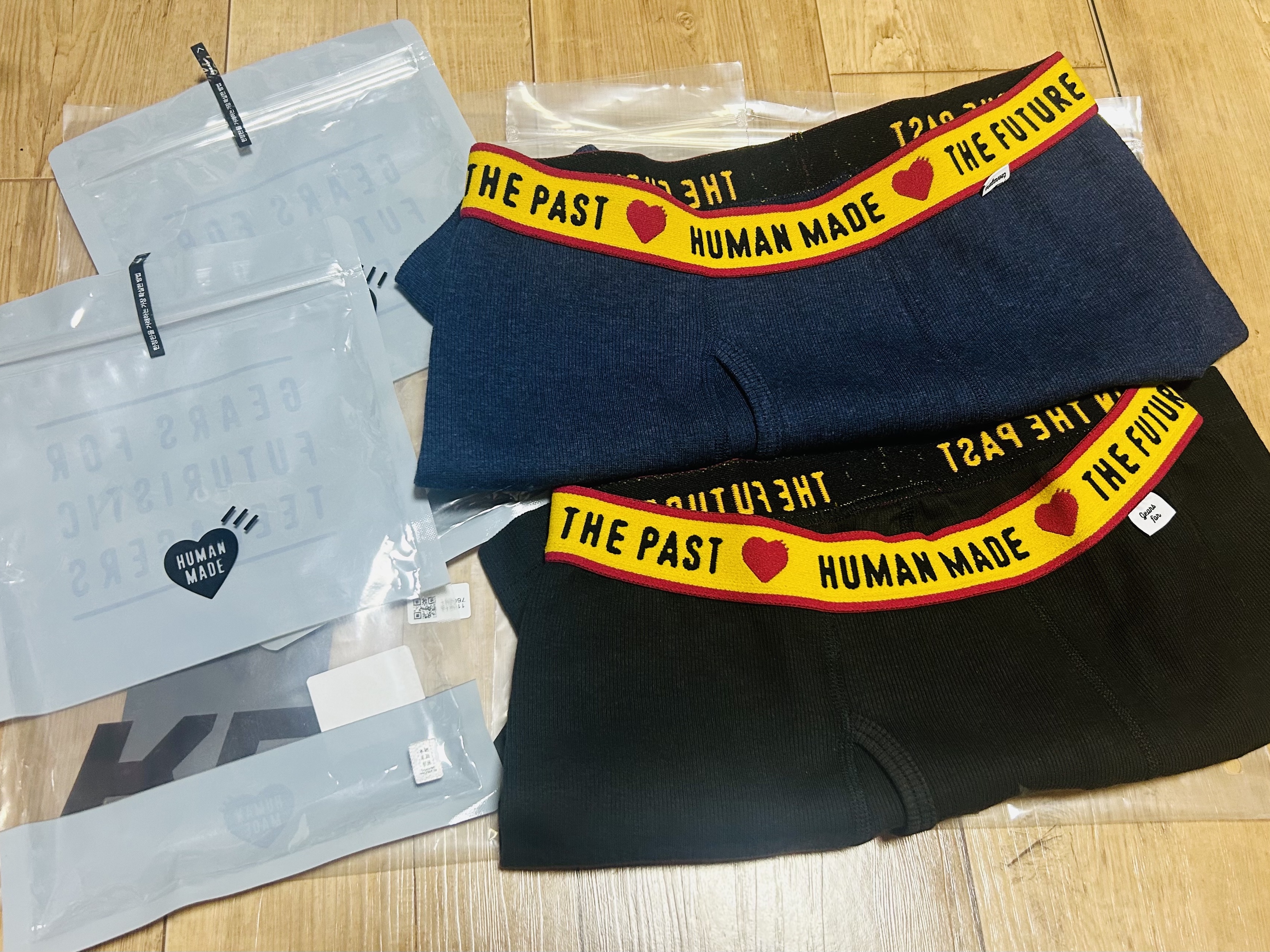 Human made Boxer Brief Navy, Human made Boxer Brief Black 착용 스타일 - 1